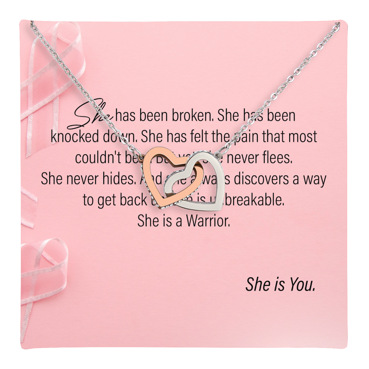Strong Woman gift: Two as One Necklace — Two-Tone · Standard Box (product view)