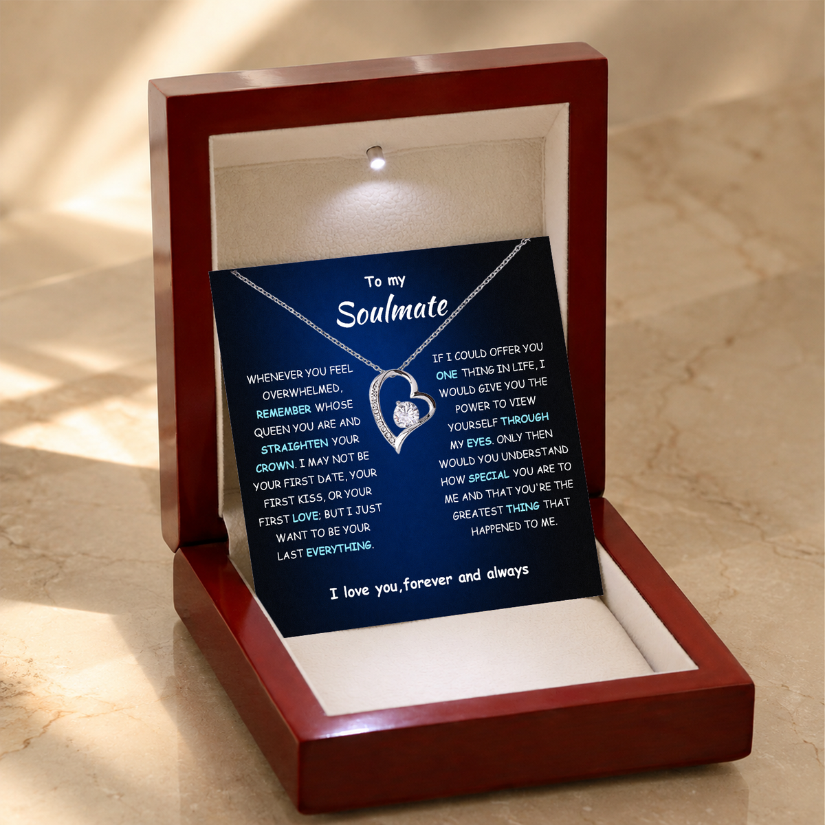 Soulmate Soul Spark Necklace gift - additional supplier product photograph
