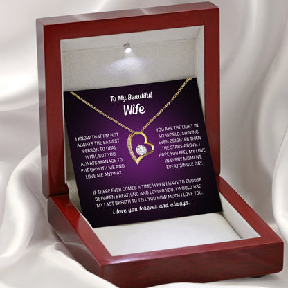Wife Forever Necklace — Personalized Message Card