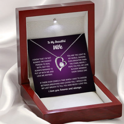 Wife Forever Necklace — Personalized Message Card