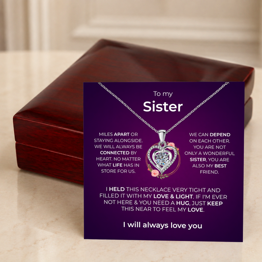 Sister Lumen Heart Necklace gift - additional supplier product photograph