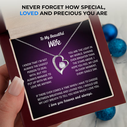 Wife Forever Necklace — Personalized Message Card