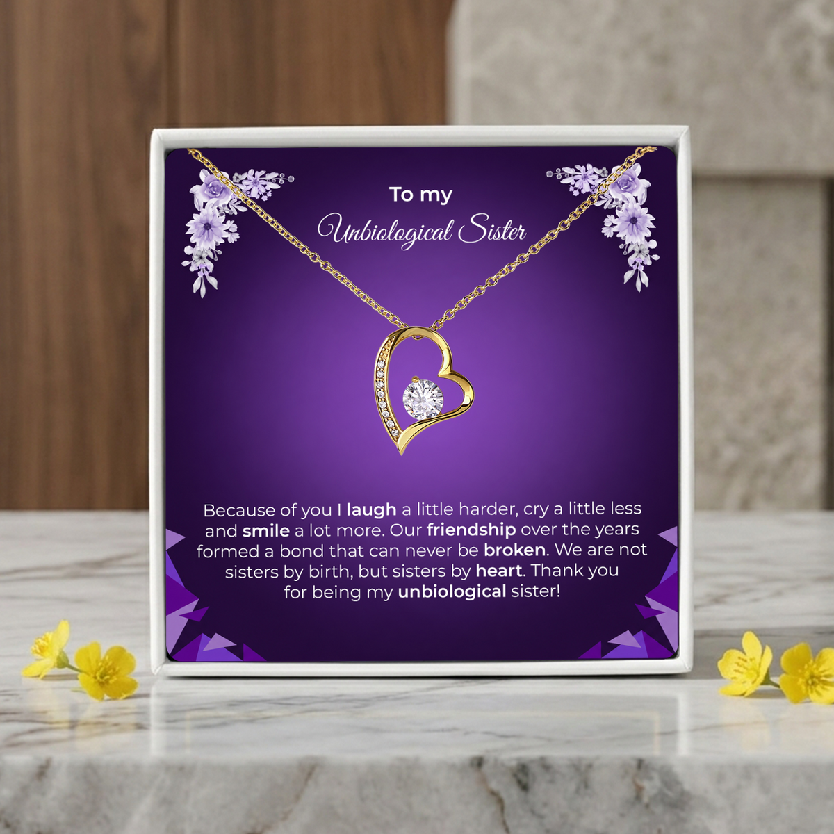 Unbiological Sister / Best Friend Soul Spark Necklace gift - additional supplier product photograph