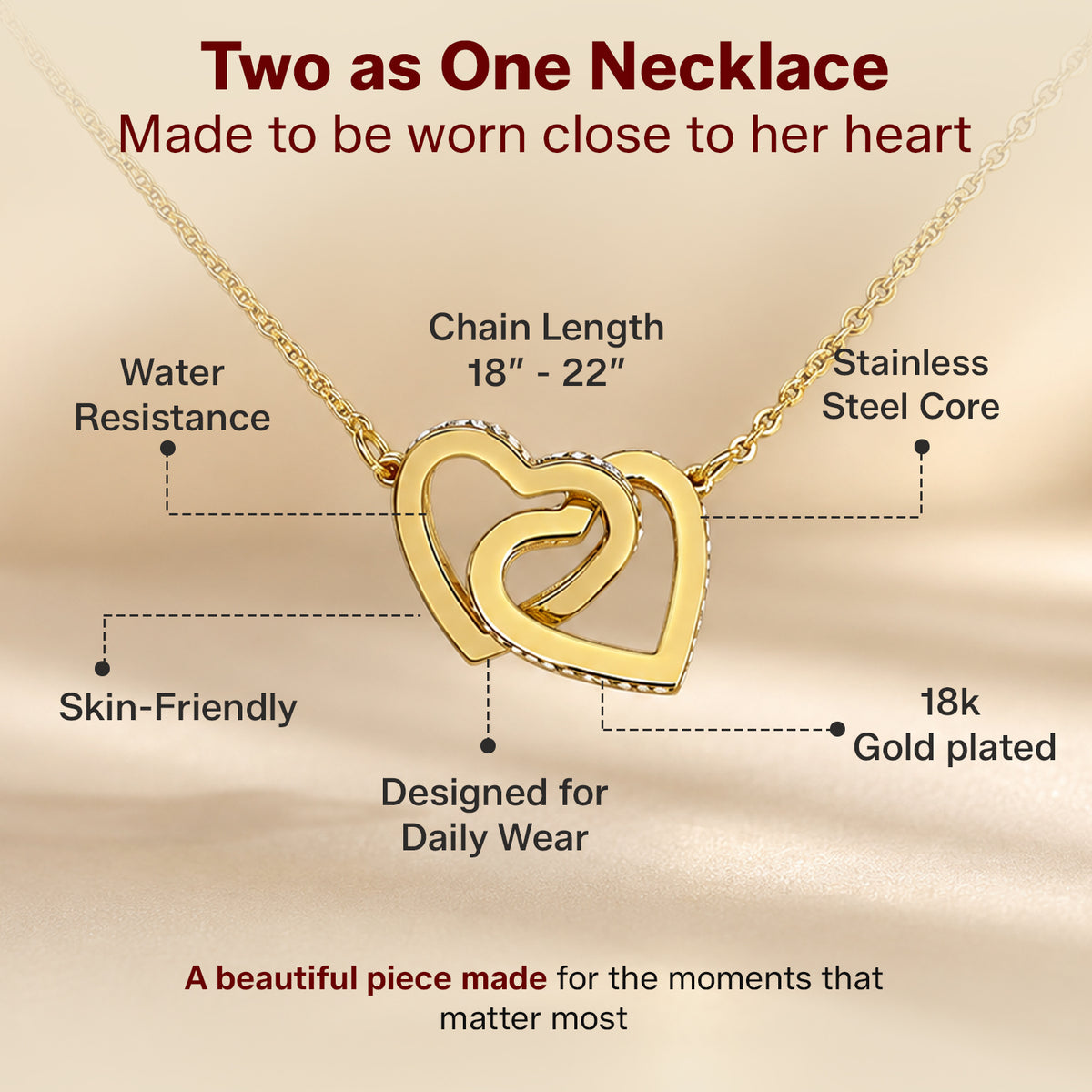 Strong Woman Two as One Necklace gift - additional supplier product photograph