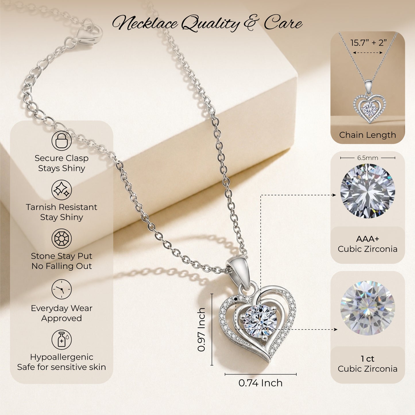 Personalized daughter necklace for birthday and graduation