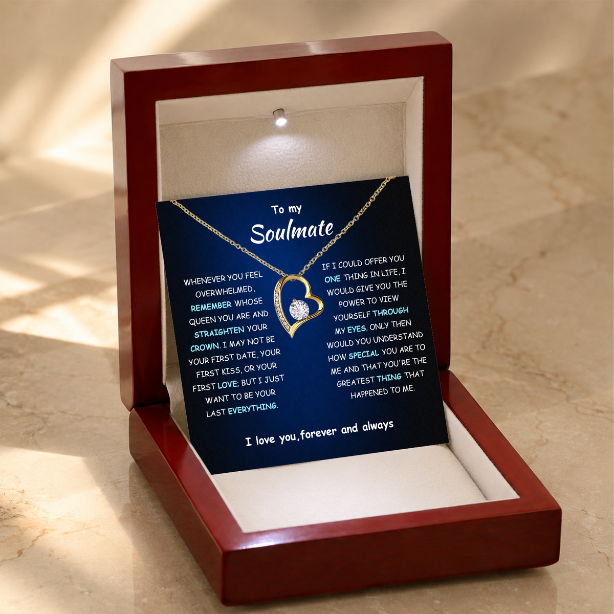 Soulmate Soul Spark Necklace gift - additional supplier product photograph