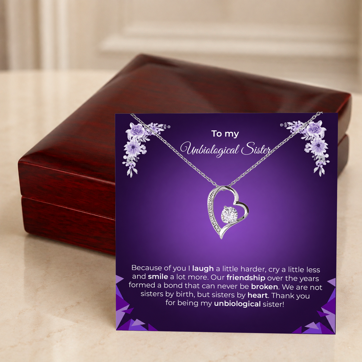 Unbiological Sister / Best Friend Soul Spark Necklace gift - additional supplier product photograph