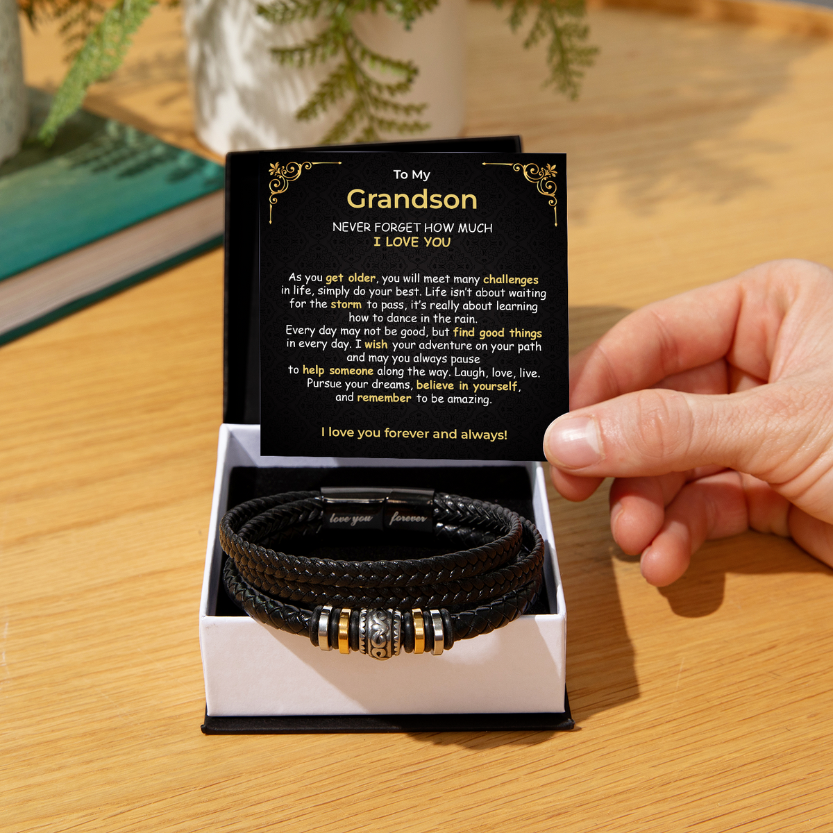 Grandson Noir Bond Bracelet gift - additional supplier product photograph
