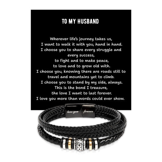 To My Husband Bracelet - Personalized Sign-Off