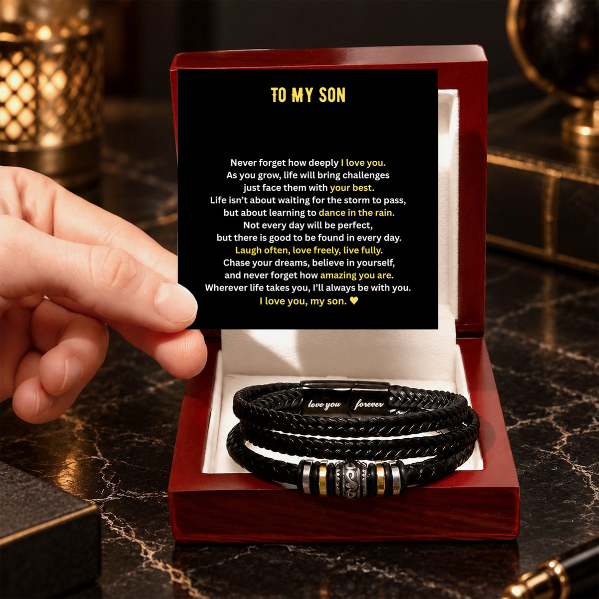 To My Son Bracelet - Personalized Sign-Off