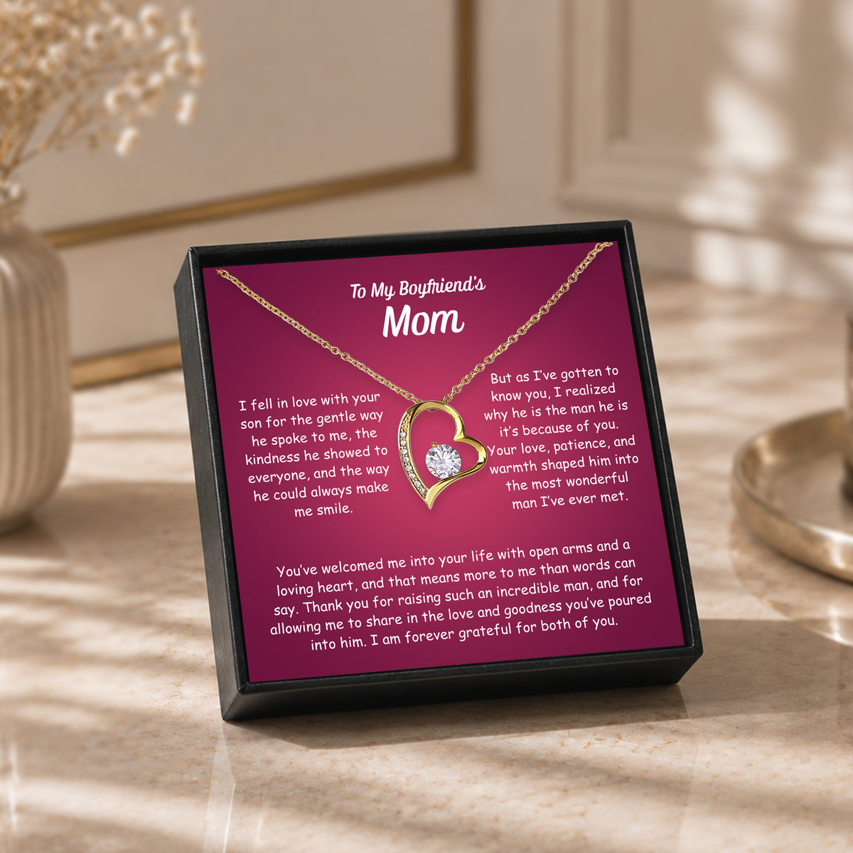 To My Boyfriend’s Mom Necklace | Future Mother-in-Law Gift