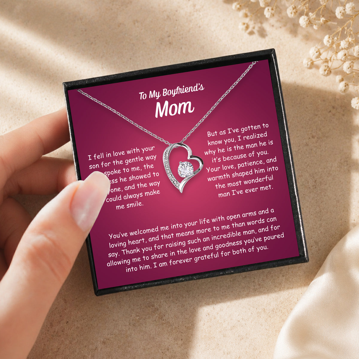 To My Boyfriend’s Mom Necklace | Future Mother-in-Law Gift