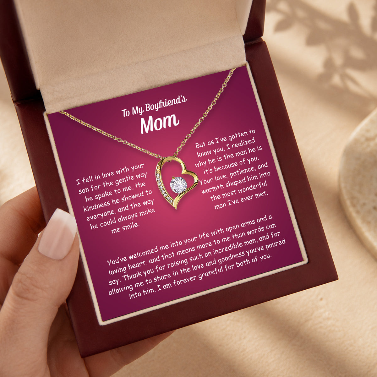 To My Boyfriend’s Mom Necklace | Future Mother-in-Law Gift