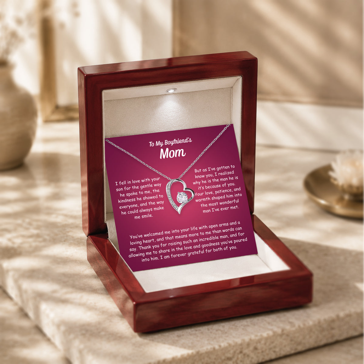 To My Boyfriend’s Mom Necklace | Future Mother-in-Law Gift