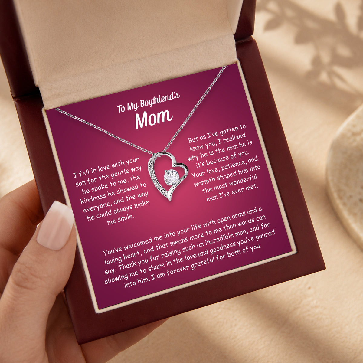 To My Boyfriend’s Mom Necklace | Future Mother-in-Law Gift