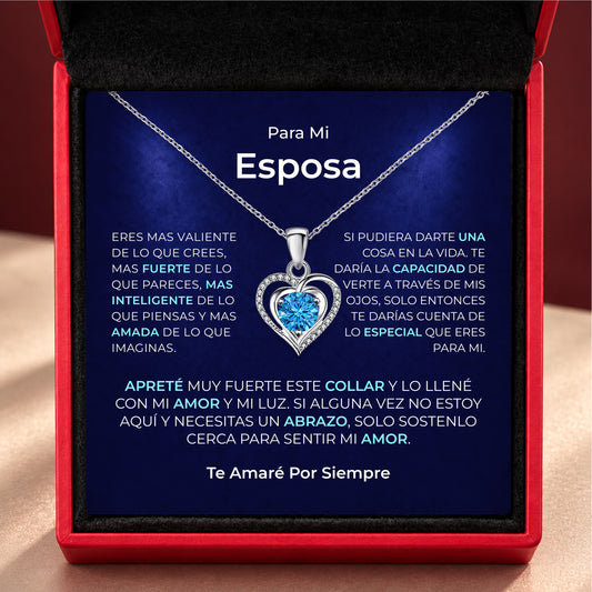 Para Mi Esposa Collar de Corazón - Cierre Personalizado