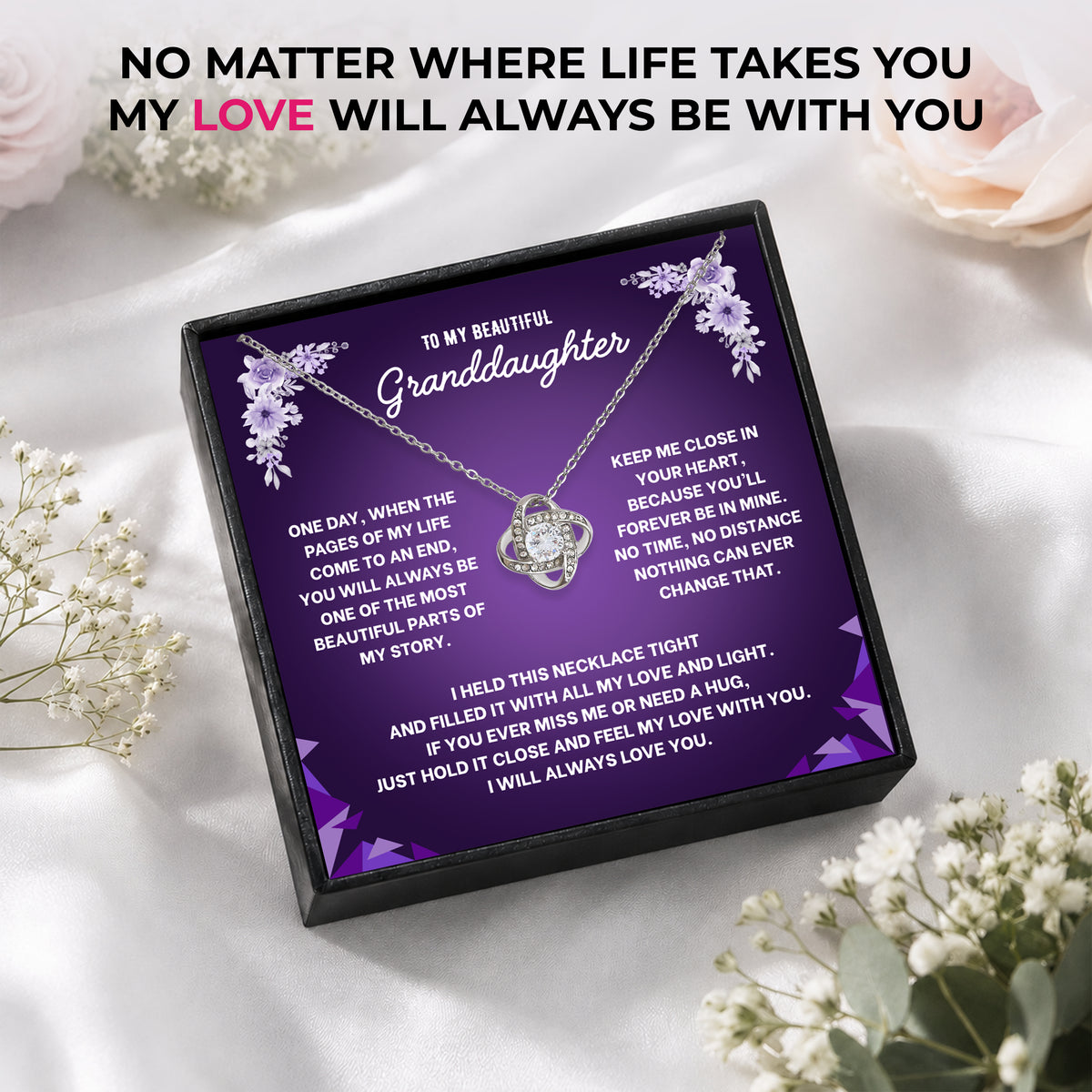 Message card: To My Beautiful Granddaughter, Every stone is rare and beautiful just like you are to me