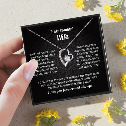 Imperfectly Ours Wife Necklace - Personalized Sign-Off