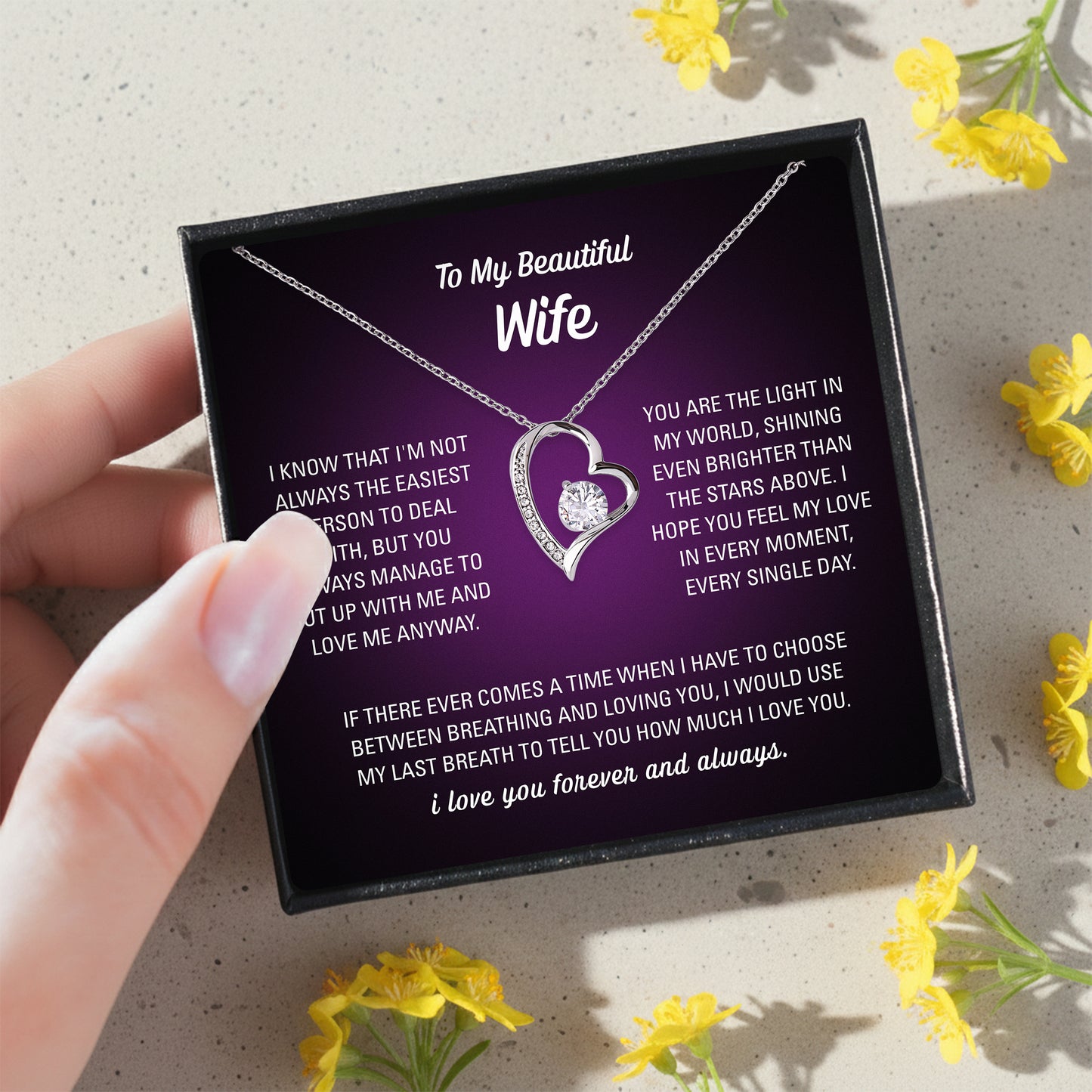 My Light Wife Necklace - Personalized Sign-Off