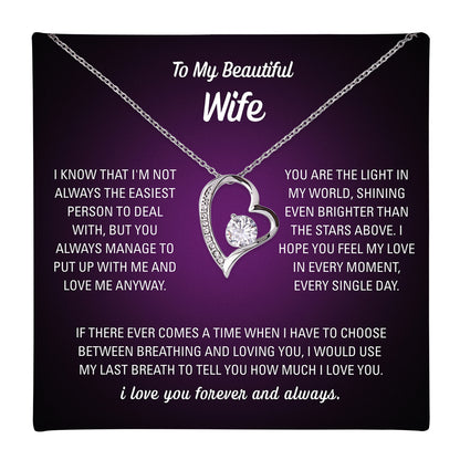 My Light Wife Necklace - Personalized Sign-Off