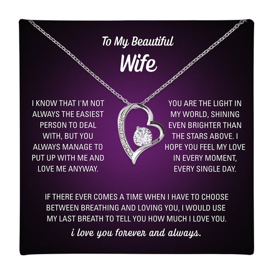 My Light Wife Necklace - Personalized Sign-Off