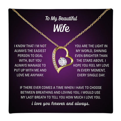 My Light Wife Necklace - Personalized Sign-Off