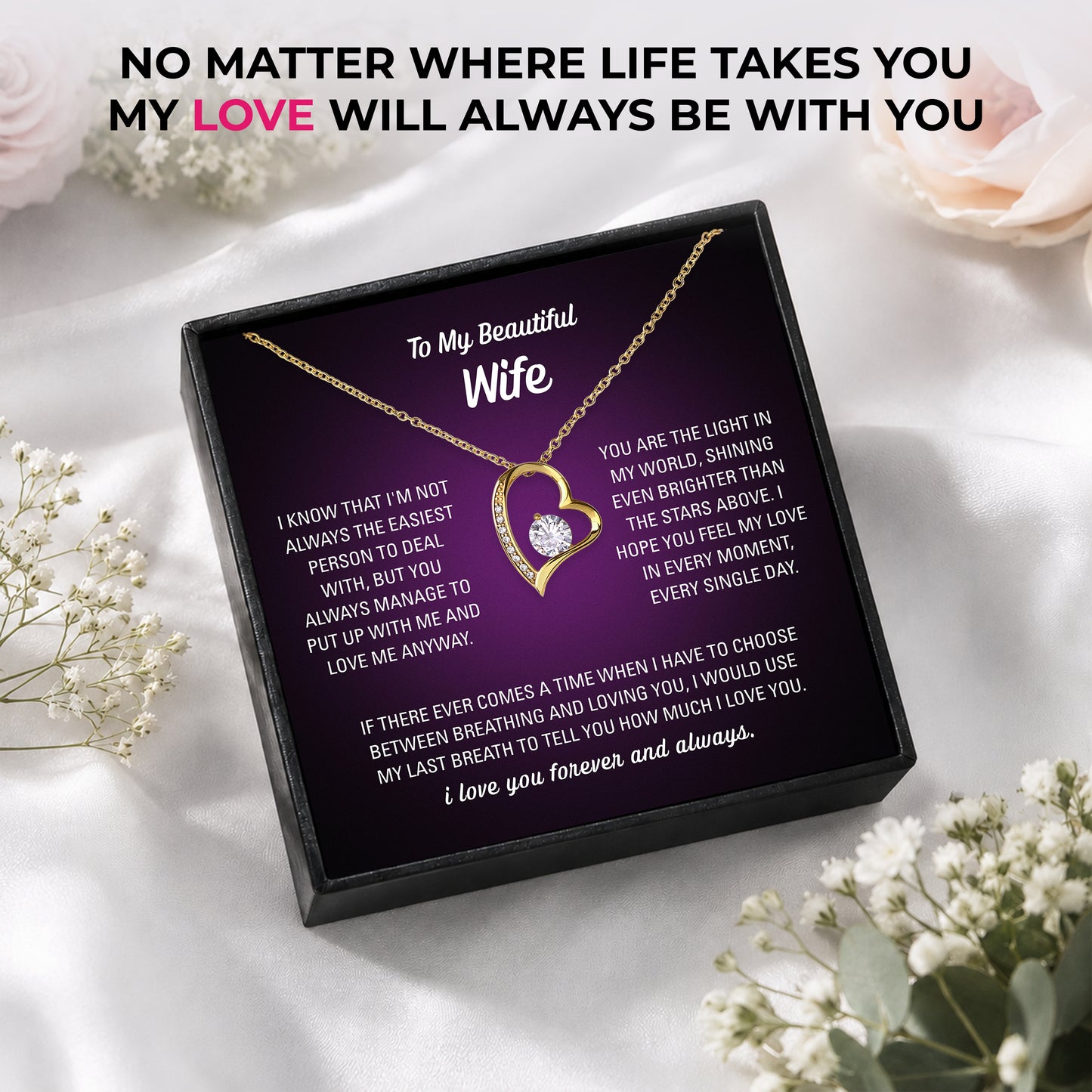 My Light Wife Necklace - Personalized Sign-Off