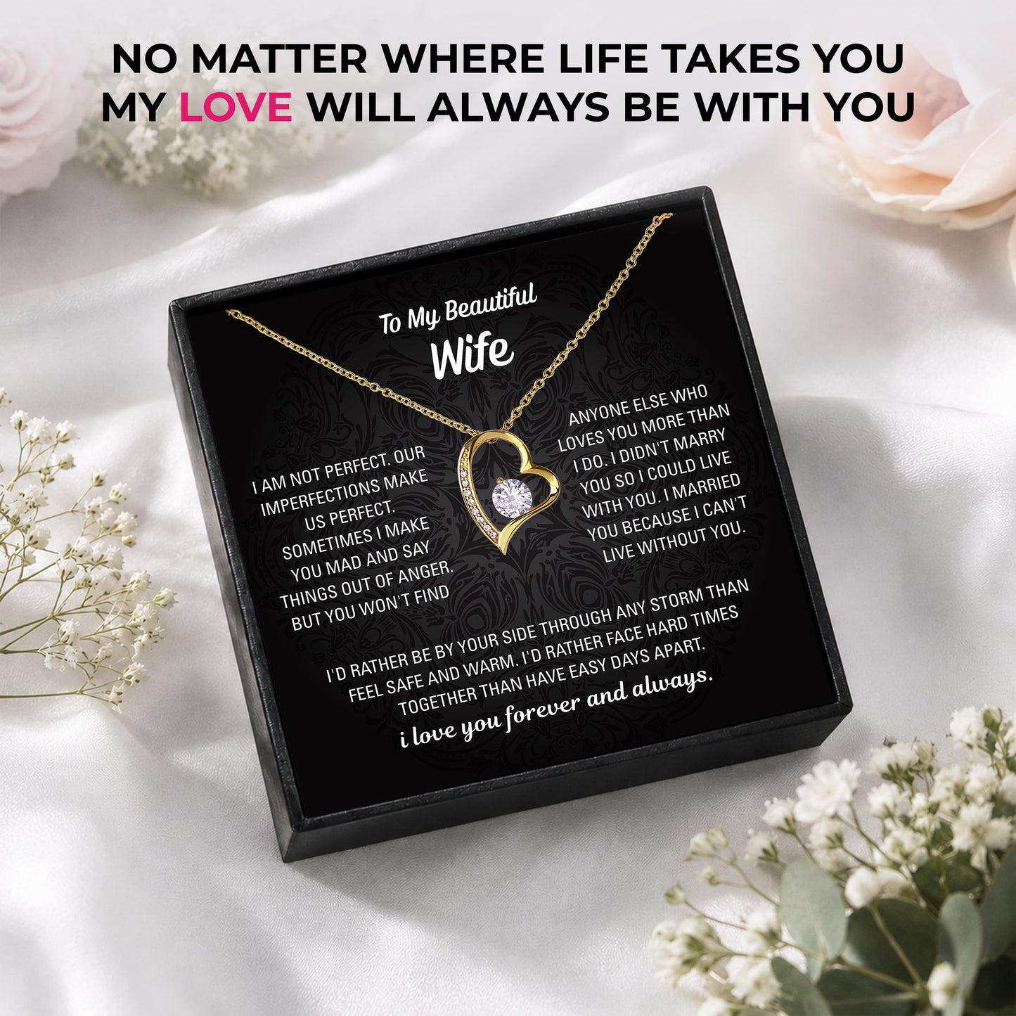 Imperfectly Ours Wife Necklace - Personalized Sign-Off