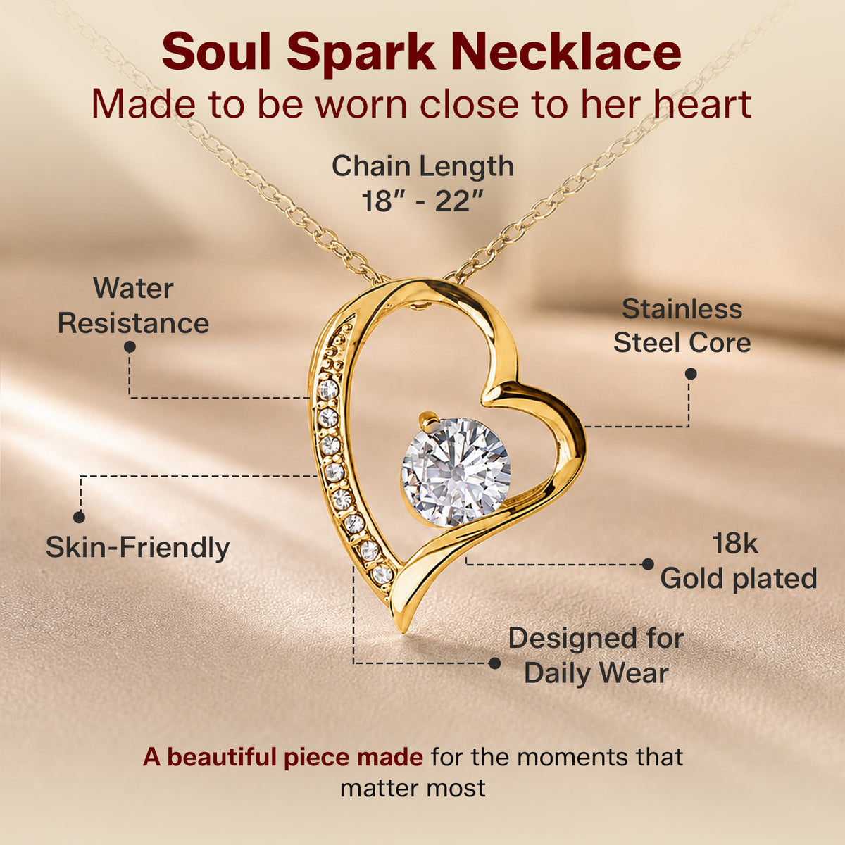 Soulmate Soul Spark Necklace gift - additional supplier product photograph