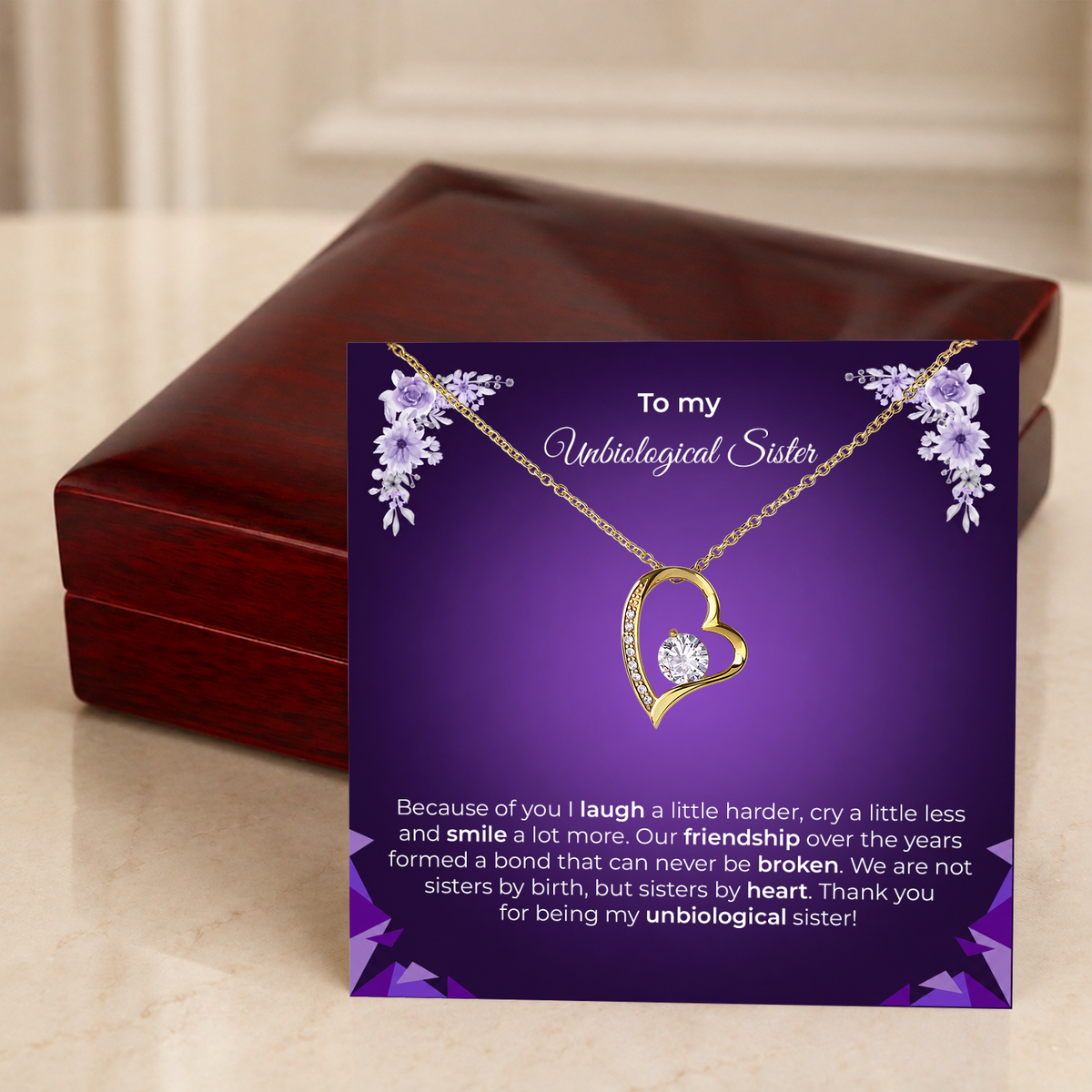 Unbiological Sister / Best Friend Soul Spark Necklace gift - additional supplier product photograph