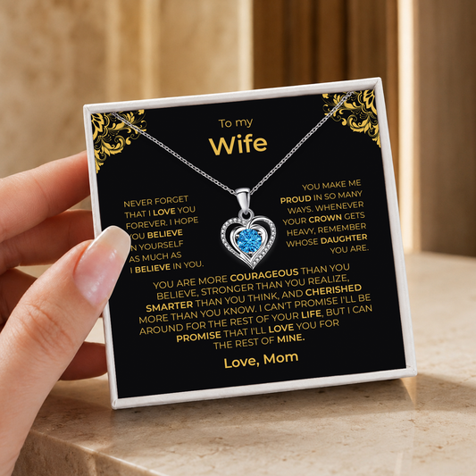 Daughter from Mom Lumen Heart Necklace gift - additional supplier product photograph
