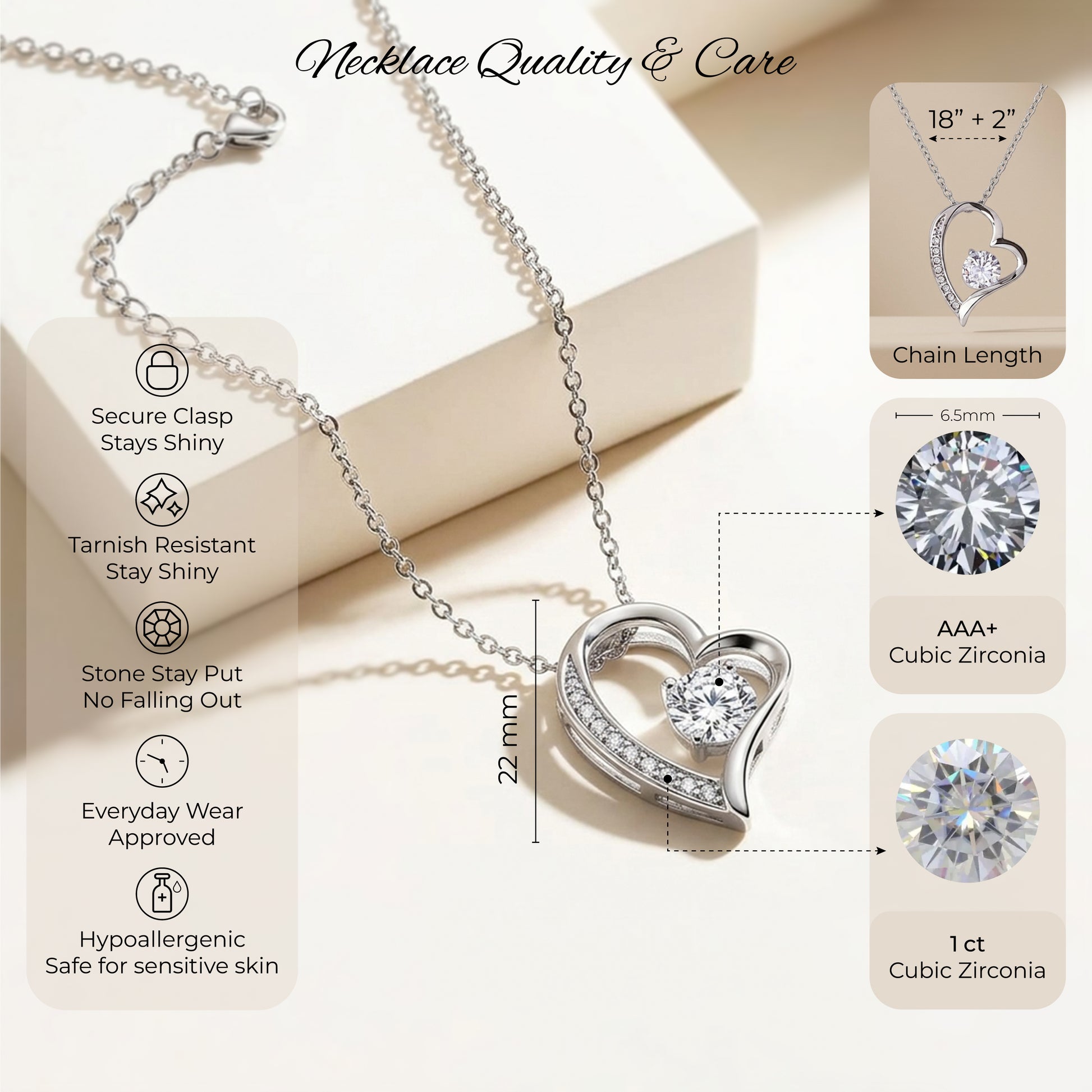 Necklace styled for birthday, graduation, and holiday giving